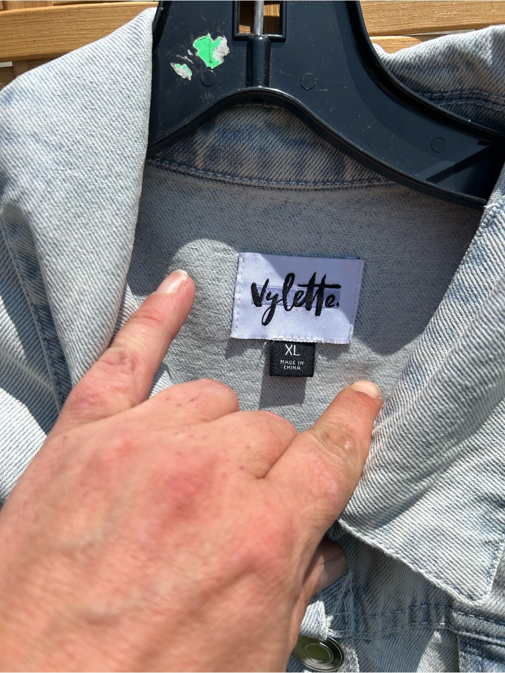 Light Gray Fringe Denim Jacket - Women - Picture 2 of 12